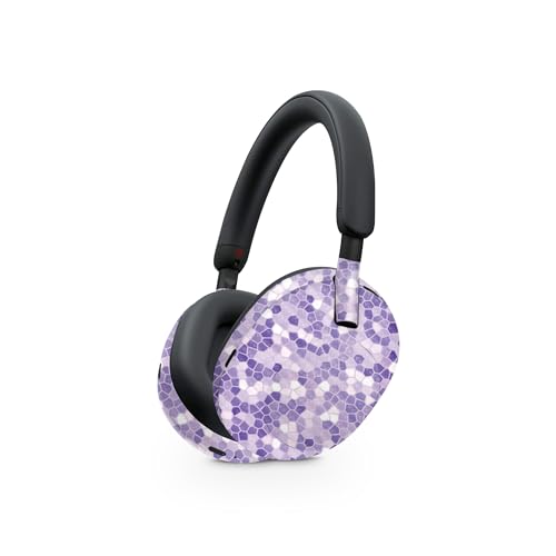 Image of MightySkins Carbon Fiber Skin Compatible with Sony WH-1000XM5 Headphones - Stained Glass | Protective, Durable Textured Carbon Fiber Finish | Easy to Apply