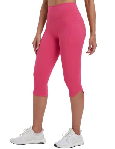 Baleaf High-Waisted Capri Leggings with Pockets