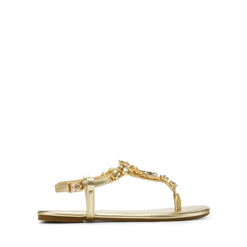 DREAM PAIRS Flat Sandals for Women Dressy Rhinestone T-Strap Thong Flat Sandals for Summers Dress Beach2