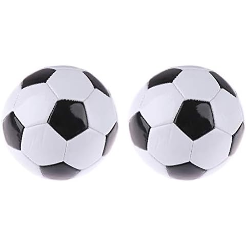 Yesoa 2Pcs Traditional Soccer Ball Size 2 Classic Soccer Ball Size 2 Children Black and White Training Balls PVC Footballs for Kids School Soccer Ball for Students Cover