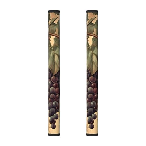 2 fundas vintage para manija de puerta de refrigerador, frutas rústicas, para cocina, nevera, microondas, estufa, horno, lavavajillas, decoración