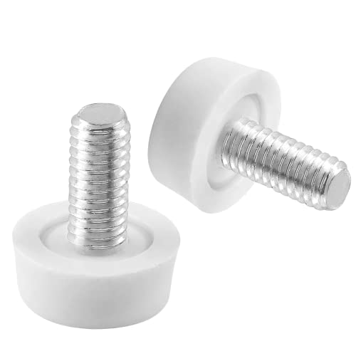 Biaungdo 24 Pcs Adjustable Furniture Levelers, M6X15 Mm Ajustable Leveling Feet Screw On Furniture Glide Foot Levelers For Table, Chair, Cabinet, Furniture Legs, White #TOP3