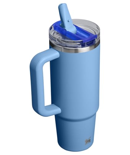 Image of STANLEY Quencher ProTour Flip Straw Tumbler with Leakproof Lid 30 oz | Built-In Straw & Handle | Cupholder Compatible for Travel | Insulated Stainless Steel Cup | BPA-Free | Blue Sky