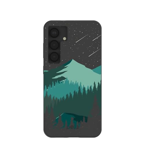 Pela | Phone Case Compatible with Samsung Galaxy S25 | Limited Edition | Supports Wireless Charging | Cute Eco Friendly | Black Boreal - image 1