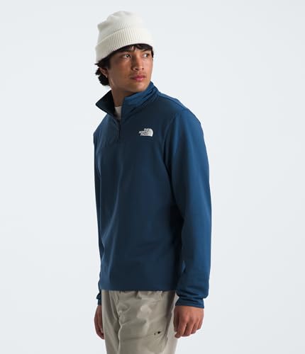 Image of THE NORTH FACE mens Cedar Trail Grid Fleece Quarter Zip Jacket | Cold Weather Top With Durable, Reinforced Bindings
