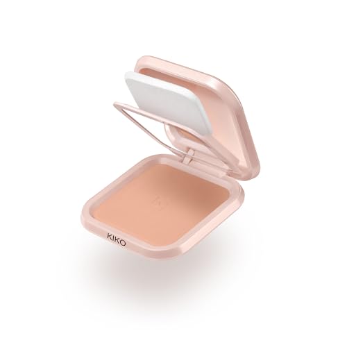 KIKO Milano Skin Lover Refining Face Powder Foundation 06, Base De Maquillaje Hidratante Compacta En Polvo Uniformadora