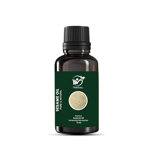 Image of Sesame Essential Oil 15ml Pure Natural Cold Pressed Oil for Hair Care Skin Nourishment Face Massage Aromatherapy Moisturizing Multipurpose Carrier Oil