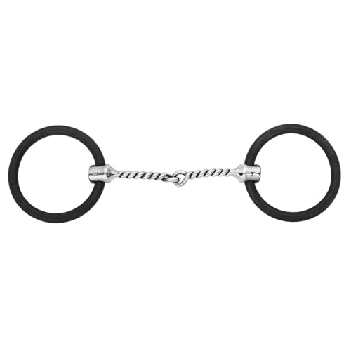 HILASON 5 in Black Twisted Wire Snaffle Bit Stainless Steel