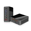 Mini PC Intel i5 12450H (8C/12T, hasta 4.4GHz), 16GB DDR4 512GB SSD, Quad Display 4k, WiFi6/BT5.2/Dual Gigabit LAN, RTL8111H x2, USB 3.2+USB 2.0 x2, Mini computadora de escritorio