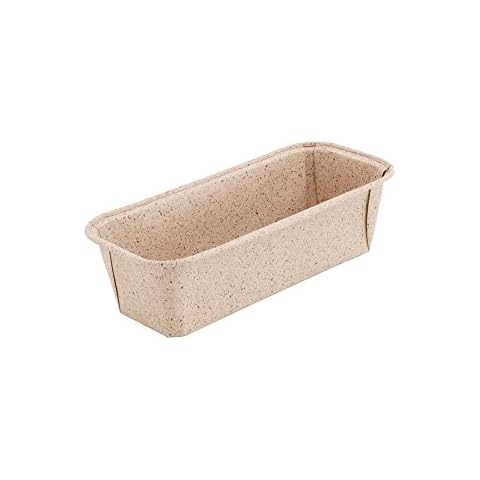 GREENBOX Kakaopapier rechteckige Backformen 16x5,5x5cm I Minikuchenförmchen mit edler Struktur I Kastenform Brotbackform Papier braun I Kuchenformen ausgefallenIofenfeste Schälchen 25 Stück, DRE025101 Cover