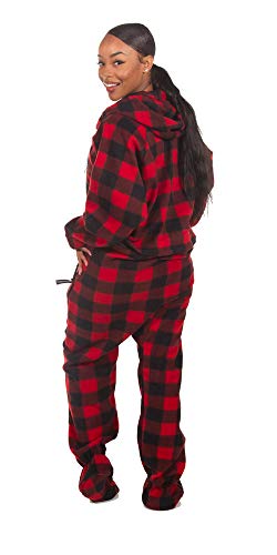 Image of Forever Lazy Footed Adult Onesies, One-Piece Pajama Jumpsuits for Men and Women, Unisex. with Detachable Feet.