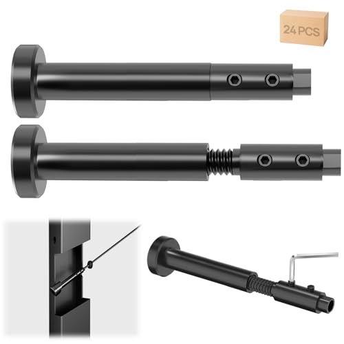 Image of Patented 1 /8 inch Swageless Invisible Cable Railing Kit Hardware for Stair Cable Railing System (Black, Terminal-24 Pack)