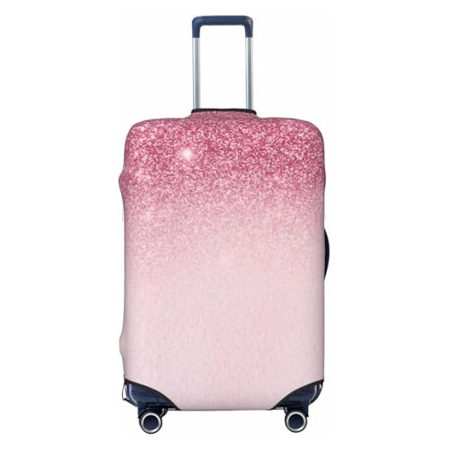Hot Pink Glitter Sparkle Luggage Cover, Protective Washable Suitcase Cover - Travel High Elastic Fibers Suitcase Protector Fits Medium