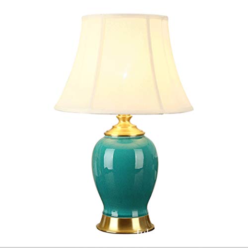 Preisvergleich Produktbild Jiji Tischlampe Amerikanische Keramik schreibtischlampe Schlafzimmer nachttischlampe europäischen Wohnzimmer Studie Hotel Retro vase Dekoration tischlampe Schlafzimmer (Größe : H:20in)