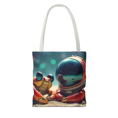 Crabs Tote Bag- Funny Sea Creature Bags for Beach & Pool, Silly Space Astronaut Shopping Bags for Boys, Fun Kids Travel Totes2