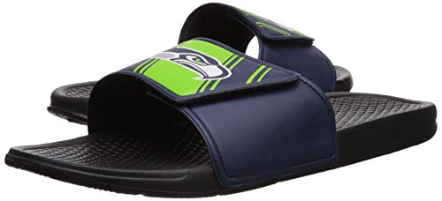 Image of FOCO mens NFL Team Logo Legacy Sport Slide Sandals