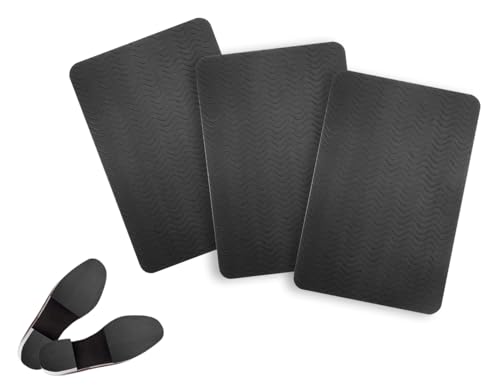 Lhbwhiz 3 Stück Schuhsohlen,Selbstklebende Anti Rutsch sohlen,Pads für schuhe Protektoren,schneidbar Rutschfeste Geräuschreduzierung Schuhsohlen Reparatur Set,für Ferse Zum Aufkleben für Alle Größen