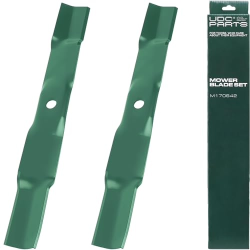 UDC Parts UC22008 Mower Blades Replacement for John Deere 42 Inch Z335E Z345R Z345M Zero Turn M170642 Z315E Z320M Z335M Z320R S220 / 2 Pack Mulching