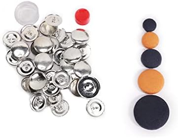 Wehe Cover Buttons Fabric Clothing Crafts Replacement with Buckle Making Tool for DIY Sewing Design Yourself Upholstery 50 Sets for Men Women 7/8 Inch 36size