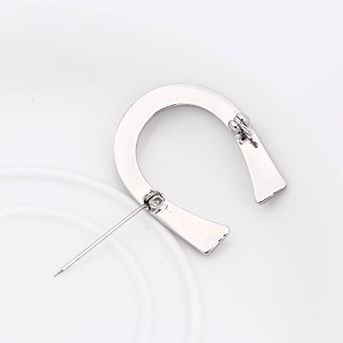 Image of Minimalism Simple Lucky Horseshoe Brooch Cowboy Western Lapel Pin