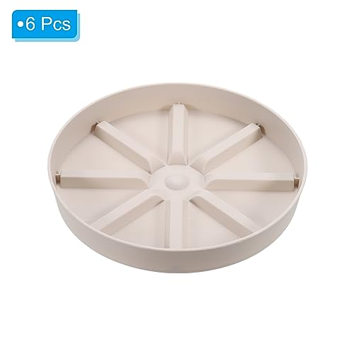 PATIKIL Plant Pot Saucers 7.5 Inch, 6 Pack Plastic Round Plant Pot Thicker Flower Drip Tray for Indoor Outdoor White - Image 3