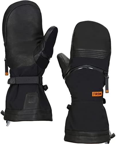 FRDM Evolve Cold Weather Snow Mitt Waterproof Windproof Leather Convertible Snow Sports, for Men & Women