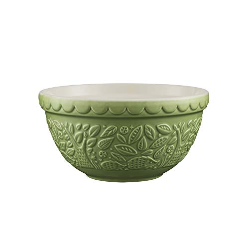 Mason Cash | In the Forest S30 1.25 Quart Embossed Mixing Bowl | Hedgehog (Green)