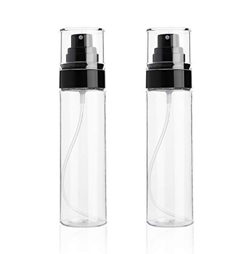Uceoo Travel Size Spray Bottle, 3.4oz/100ml Thicker Refillable Fine Mist Spray Bottle Pack of 2