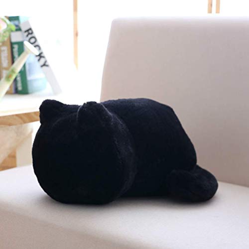 Cute Cat Pillow Soft Plush Toy Doll Sofa Decorative Cushion, Black