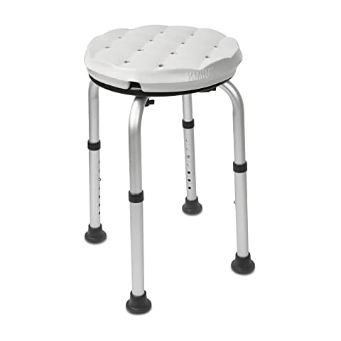 KMINA Adjustable Shower Stool with Cushion Cover