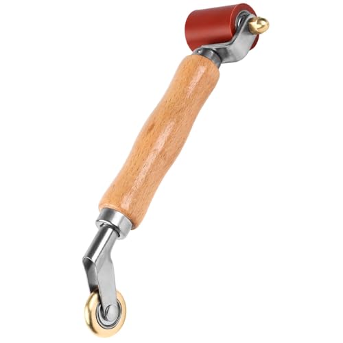 Rubber & Metal Roller Multi Use Rubber Pressure Roller Tool For Precise Welding Ergonomic Wood Grip For Daily Use