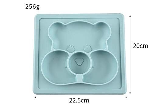NILKANTH - Baby Placemat Silicone Feeding Plate for Toddlers, Easily Wipe Clean (Blue)