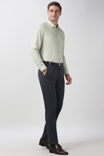 Image of Peter England Men's Printed Formal Shirt - 100% Cotton, Full Sleeves
