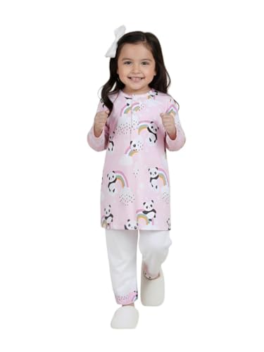 Image of POLKA TOTS Premium Cotton Night Wear for Boys & Girls | Traditional Kurta Pyjama Night Suit Set | Ultra-Soft & Breathable Nightwear for Toddlers & Baby | Kids Night Dress from Newborn to 8 Years