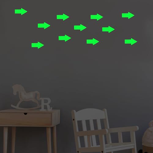 Pegatinas de flecha luminosas autoadhesivas efecto noche 50 uds para hogar y eventos 8