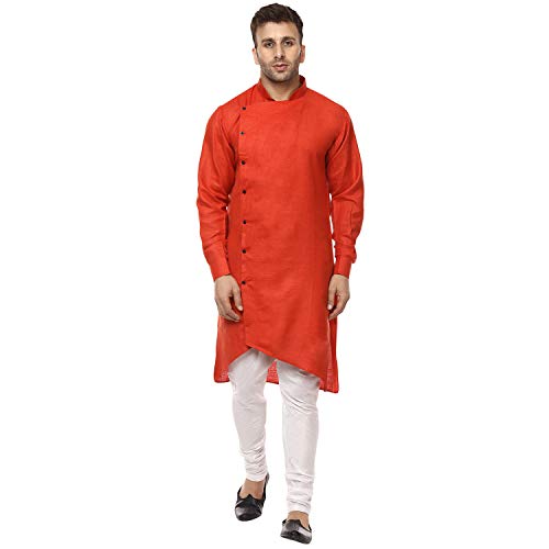 Kurta de algodón Khadi para hombre Veera Paridhaan con patrón clásico regular