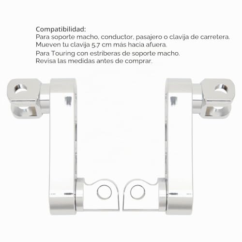 Clavijas de pie de motocicleta con soporte ajustable de 360 grados 6