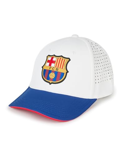 FC Barcelona - Casquette Officiel White Barça, Unisexe, Taille Unique