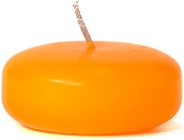 Pack of 10, 3" x 1.25" Small Disk Floating Candles Mango for Weddings, Home & Event Decoration, Relaxation, Made in US
