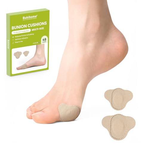 Bukihome 48 Pcs Water-Resistant Bunion Pads