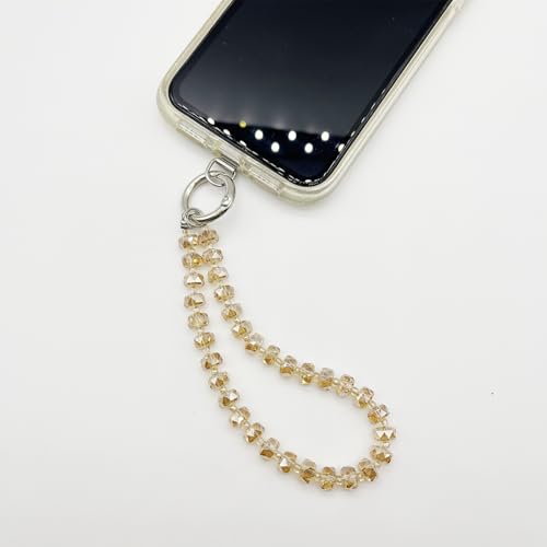 Image of TENOC Beaded Phone Wrist Strap, Champagne