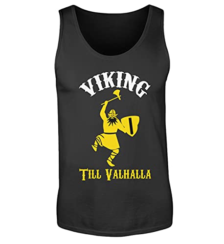 Débardeur Viking Till Valhalla homme noir coton été taille Medium