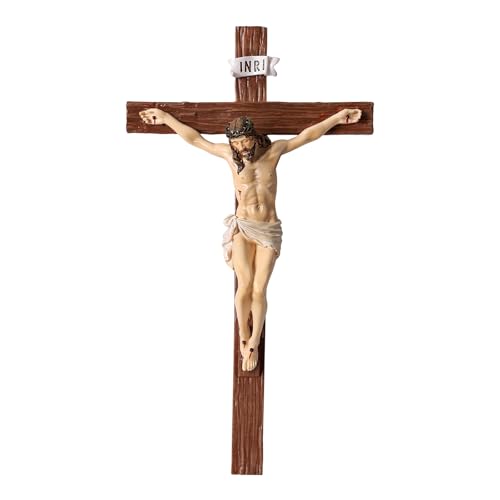 TALPGOD Crucifix Wall Cross 10 Inch Jesus Cross Home Dcor Jesus Statue Catholic Hanging Cross for Wall Art Religious Wall Crucifix Decor Crucifijos Catolicos