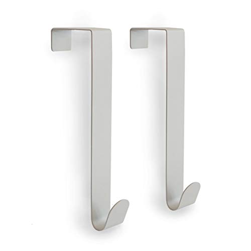 Premium over the Door Hook 2-Pack. Sturdy Design Stainless Steel Door Hanger Over