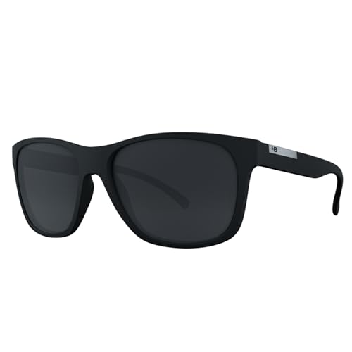 HOT BUTTERED - Óculos de Sol HB UNDERGROUND - Proteção UV 100%, Óculos Escuros Masculino e Feminino, Hastes Resistentes - Preto Quadrado, Lente Polarizada Fumê