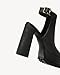 NEWBELLA Women's Block Heel Sandals - Fish Mouth Open Toe Ankle Buckle Fashion Booties for Summer, Daily & Parties, Black 9
