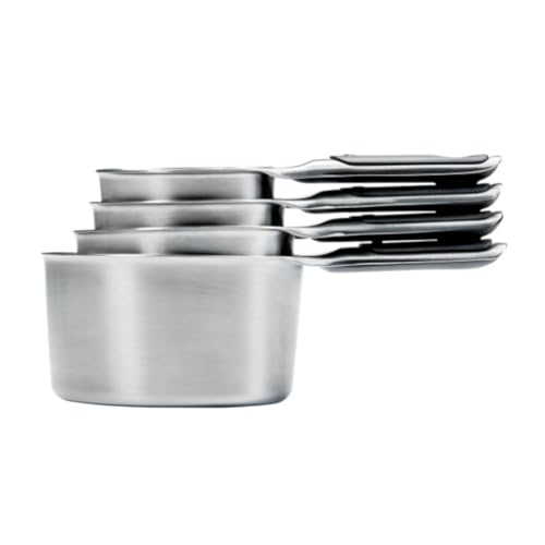 Comparison: Best Dry Measuring Cups 2 OXO Good Grips 4 Piece Stainless Steel Measuring Cups with Magnetic Snaps