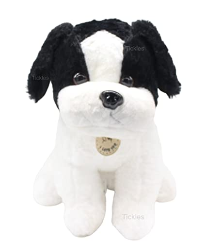 Image of Tickles Puppy Dog Soft Stuffed Plush Animal Toy for Kids Birthday Gift (Color: Black; Size: 30 cm)