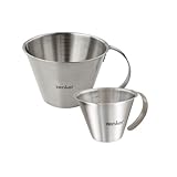 LE PETIT + : Vous apprécierez l’anse ergonomique en inox de ces pichets doseurs, ainsi que leur bec verseur anti-gouttes