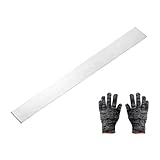 QUARKZMAN 316 Edelstahl Flachstahl 1/8"(3mm) D x 1-3/16"(30mm) B x 11-13/16"(300mm) L Stahlstab Mit Handschuhen Lager Gebürstete Oberfläche Zierleisten Blech Für Industrie DIY Bastelarbeiten
